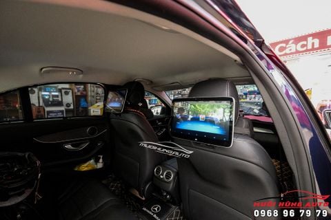 Gắn Màn Hình Gối Đầu Cho Xe Mercedes C200 2020 Tại TPHCM