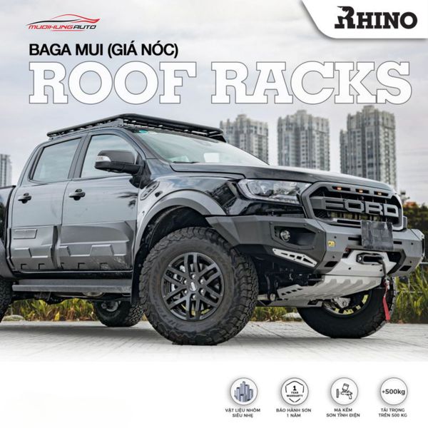 Baga Mui Nhôm Rhino Xe Bán Tải (Mẫu Phẳng)