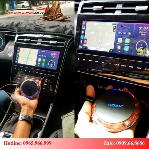 lắp android box cho ô tô Hyundai Tucson