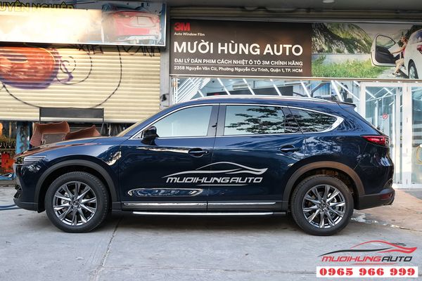 Lắp Bệ Bước Chân Xe Mazda CX8 2019 Mẫu Chấm Bi Dài