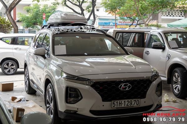 Gắn Cốp Nóc Để Đồ Kiểu Phi Thuyền Cho Xe Hyundai Santafe 2019 - 2020
