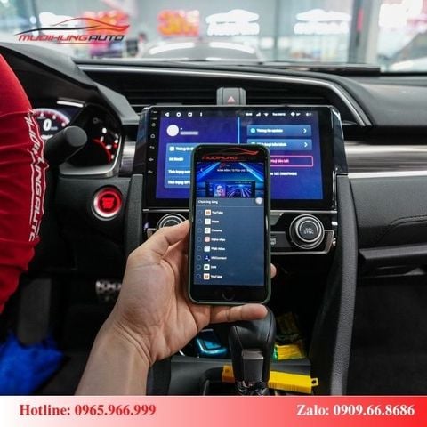 Lắp màn hình android cho xe Honda Civic