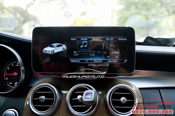 Lắp Màn Hình DVD Android Xe Mercedes C250 2015