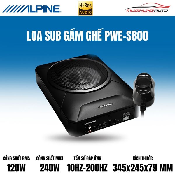 Loa Sub Gầm Ghế Alpine PWE-S800