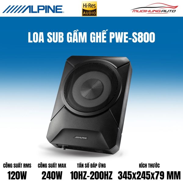 Loa Sub Gầm Ghế Alpine PWE-S800