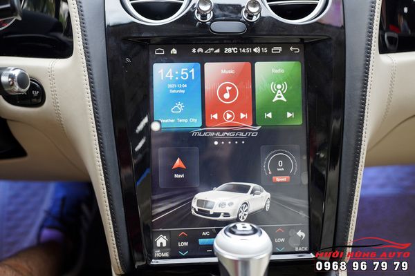 Lắp Đầu Màn Hình Android Kết Hợp Camera 360 Elliview Chính Hãng Cho Xe Bentley