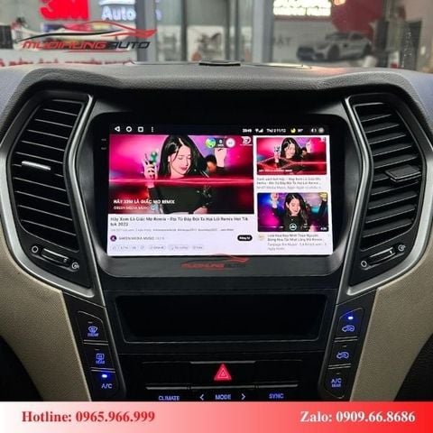 màn hình android xe huyndai santafe