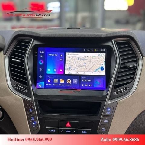 màn hình android xe huyndai santafe