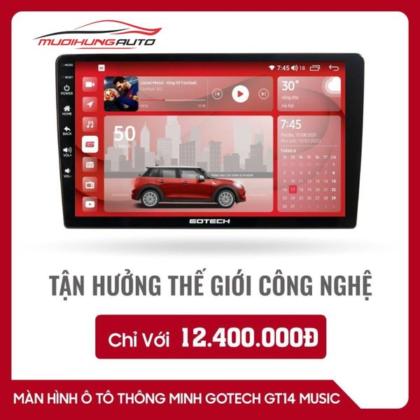 Màn Hình Gotech GT14 Music (Khuyến Mãi 5/2024)