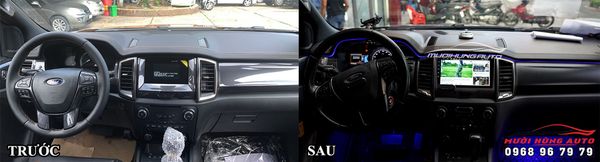 Độ Đèn LED Nội Thất Cho Xe Bán Tải Ford Ranger Chuyên Nghiệp