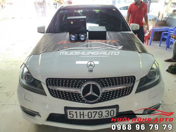 Độ Cặp Bi LED Domax Siêu Sáng Cho Xe Mercedes C300 AMG