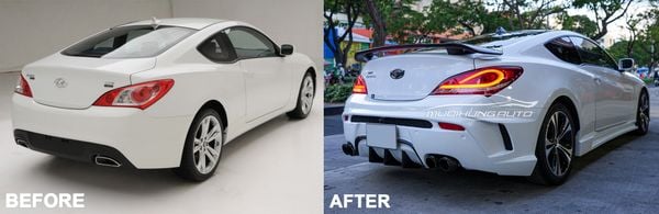Nâng Cấp Body Kit Và Đèn Pha Xe Hyundai Genesis 2008 Lên Đời 2013