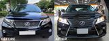 Nâng Cấp Cản Trước Và Cụm Đèn Pha Xe Lexus RX350 2010 Lên Đời 2017