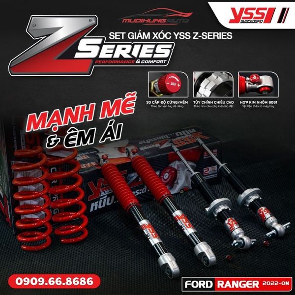 Bộ Phuộc Giảm Xóc YSS Z-SERIES Xe Ford Ranger Next - Gen 2022 - ON