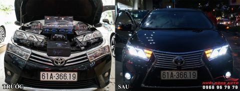 Độ Full Ngoại Thất Ô Tô: Lên Mâm - Đèn Trước Sau - Pô Kiểu Mer Và Sơn Lại Xe Toyota Altis 2017