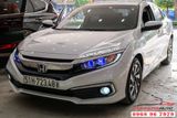 Độ Đèn Pha Xe Honda Civic Bản E 2019 - 2020 Bi LED Domax Và Bi Gầm GTR