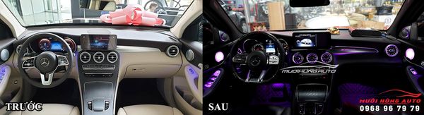 Độ Cửa Gió Tuabin LED Kết Hợp LED Nội Thất Độc Lạ Cho Mercedes GLC300