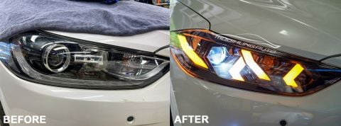 Đèn Pha Nguyên Cụm Full LED Mẫu Lamborghini Cho Xe Hyundai Elantra 2016