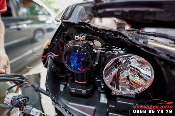 Độ Đèn Pha Bi LED Laser Jaguar 65W Siêu Sáng Cho Lexus RX350 2014