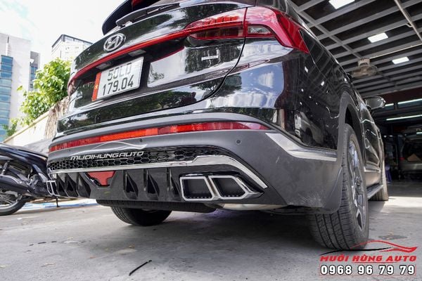 Lên Bộ Líp Pô Mẫu Thể Thao Cho Xe Hyundai Santafe 2021 Tại TPHCM