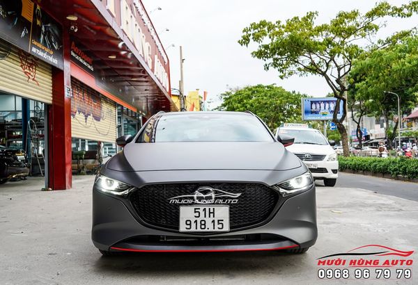 Dán Decal Đổi Màu Xe Mazda 3 Hatchback 2020 Thành Màu Xám Đen Độc Đáo