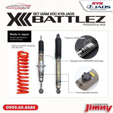 Bộ phuộc giảm xóc KYB JAOS Battlez xe Suzuki Jimny JB74 Series