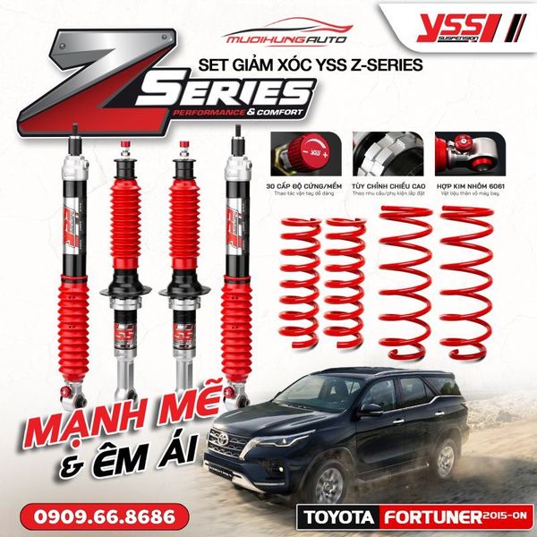 Bộ Phuộc Giảm Xóc YSS Z-SERIES Xe Toyota Fortuner 2015 - ON
