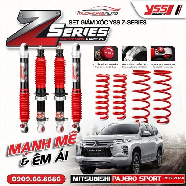 Bộ Phuộc Giảm Xóc YSS Z-SERIES Xe Mitsubishi Pajero Sport 2015 - ON