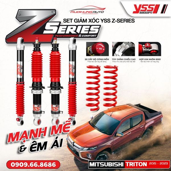 Bộ Phuộc Giảm Xóc YSS Z-SERIES Xe Mitsubishi Triton 2015 - 2023