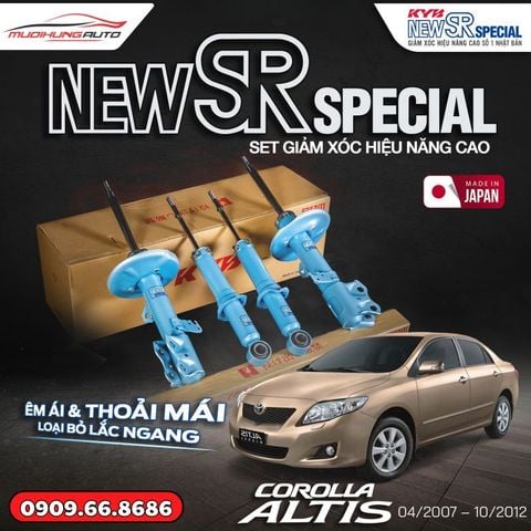 Bộ phuộc giảm xóc KYB New SR Special xe Toyota Corolla Altis 2007-2012