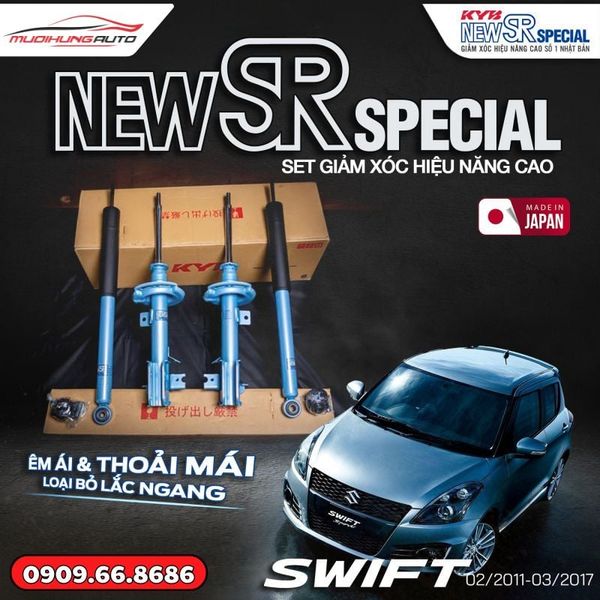 Bộ Phuộc Giảm Xóc KYB New SR Special Xe Suzuki Swift