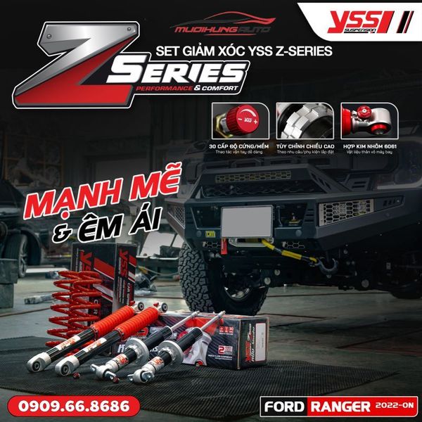 Bộ Phuộc Giảm Xóc YSS Z-SERIES Xe Ford Ranger Next - Gen 2022 - ON