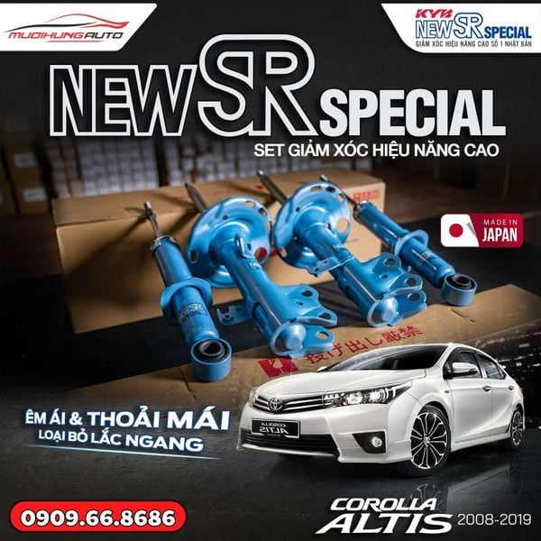 Bộ Phuộc Giảm Xóc KYB New SR Special Xe Toyota Corolla Altis 2013 - 2016