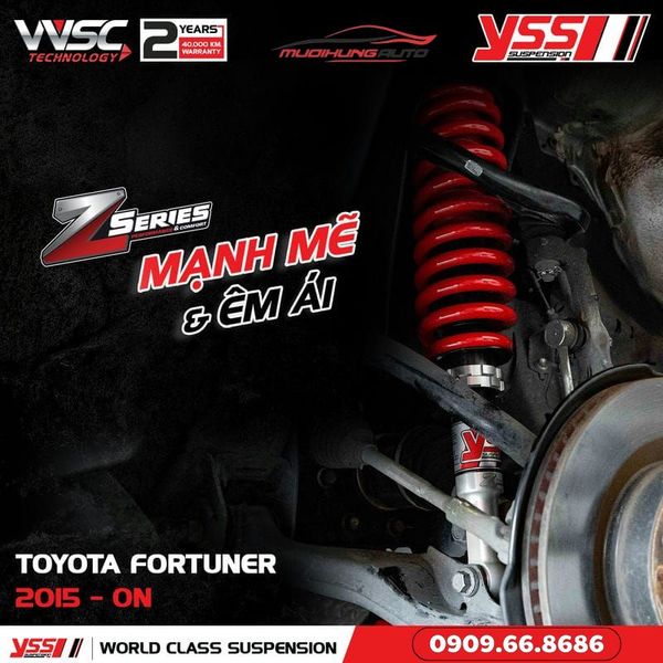 Bộ Phuộc Giảm Xóc YSS Z-SERIES Xe Toyota Fortuner 2015 - ON