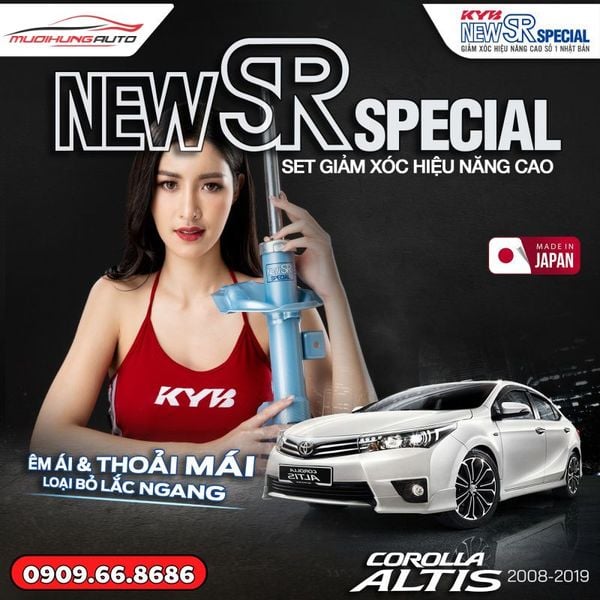 Bộ Phuộc Giảm Xóc KYB New SR Special Xe Toyota Corolla Altis 2013 - 2016