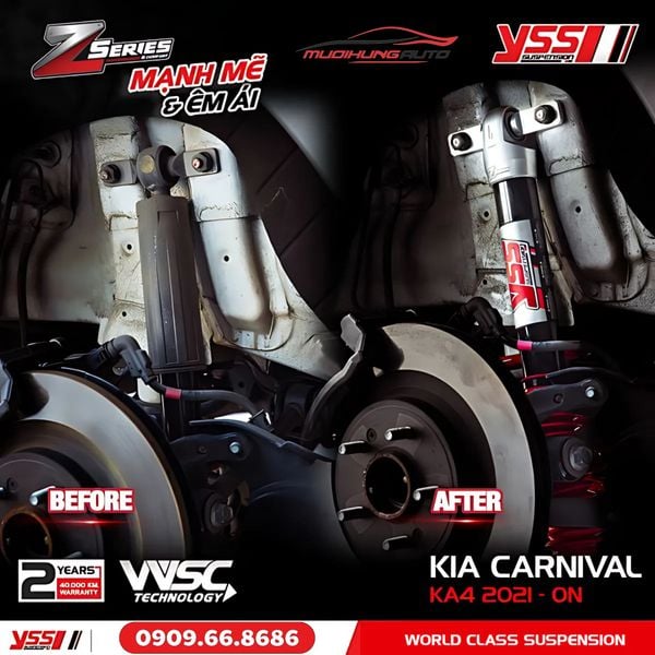 Bộ Phuộc Giảm Xóc YSS Z-SERIES Xe Kia Carnival NEW 2025