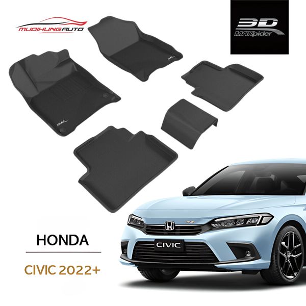 Thảm Lót Sàn 3D Kagu Maxpider Ô Tô Honda Civic RS 2022+