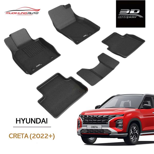 Thảm Lót Sàn 3D Kagu Maxpider Ô Tô Hyundai Creta 2022+