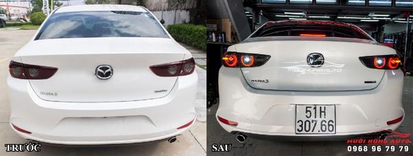 Nâng Cấp Đèn Hậu Cho Xe Mazda 3 2020 Bản Deluxe Lên Bản Premium Cực Chất