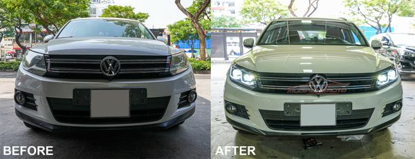 Thay Đèn Pha Nguyên Cụm Có Bi LED Cho Xe Volkswagen Tiguan