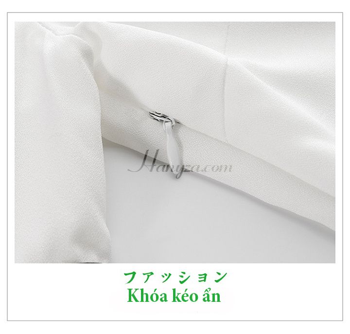 Áo sơ mi nữ ngắn tay cổ chữ V cách điệu