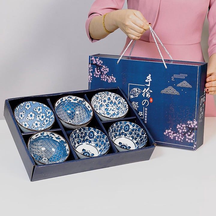 Bộ 6 bát sakura phong cách Nhật Bản