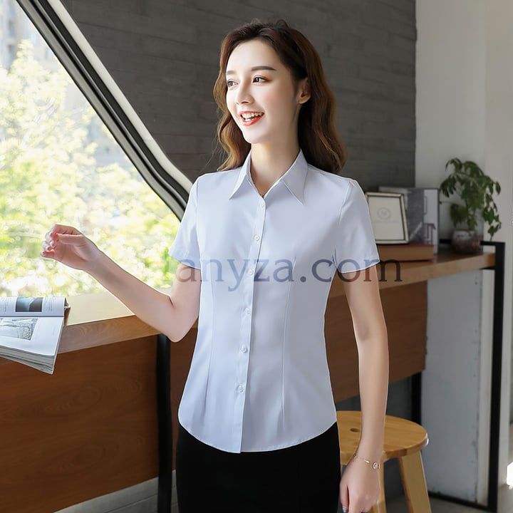 Áo sơ mi trắng ngắn tay H-356