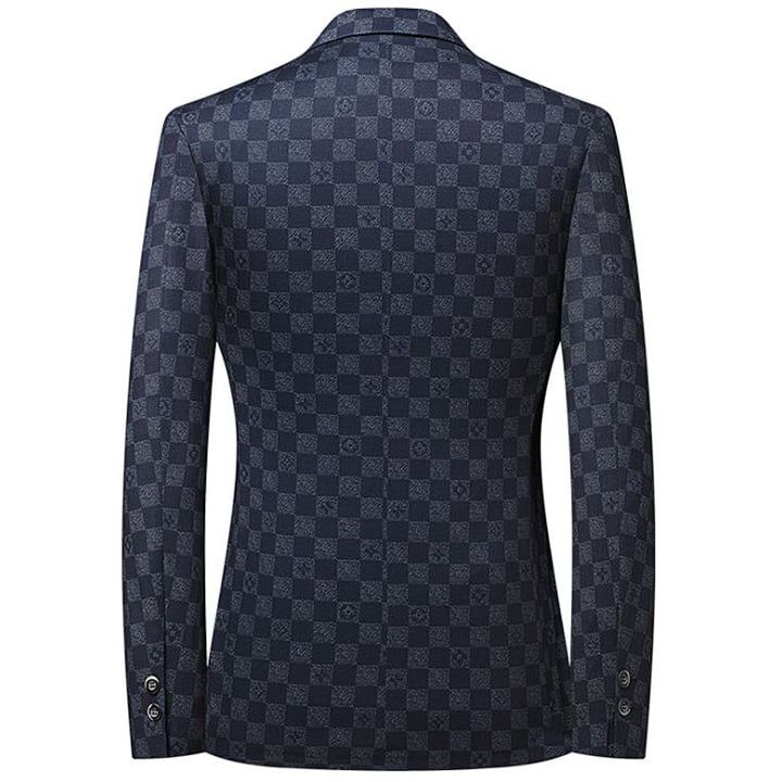 Áo blazer nam phong cách Châu Âu họa tiết kẻ caro