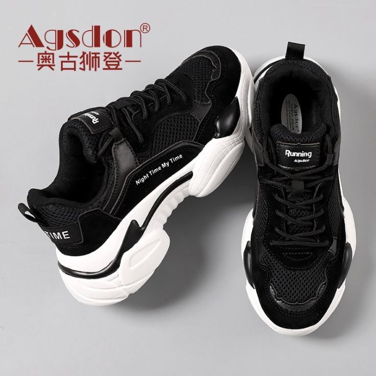 Giày thể thao Sneaker nữ Agsdon đế cao 5.5cm
