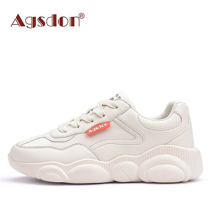 Giày thể thao nữ đế gấu cao 4cm Agsdon 9129