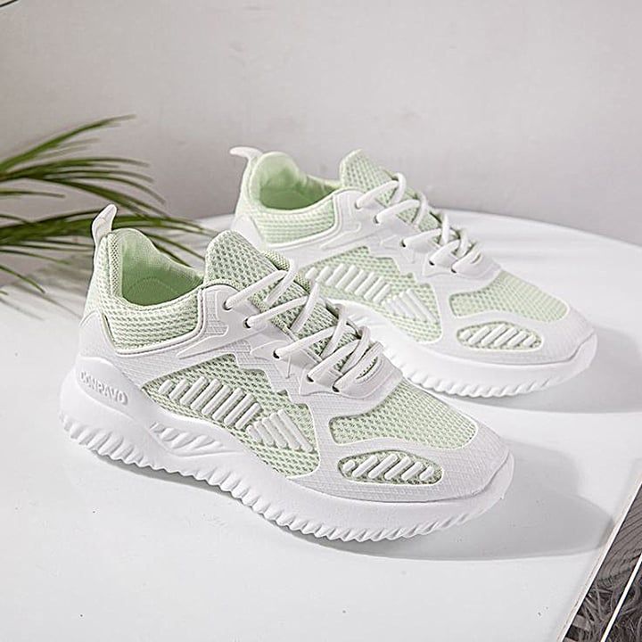 Giày thể thao nữ đế cao thoáng khí phối màu