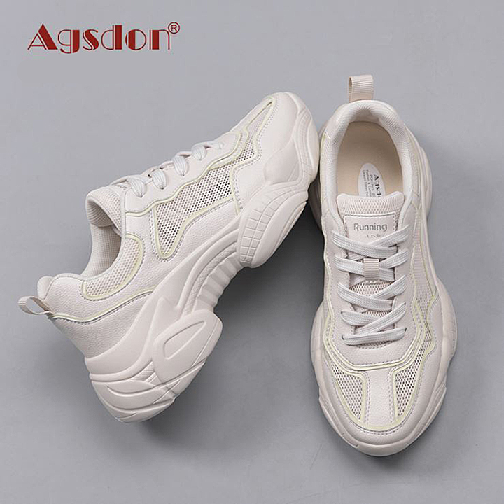 Giày thể thao Sneaker nữ đế cao 5.5cm phản quang đêm