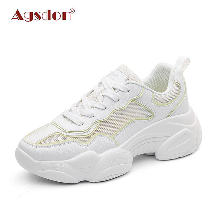 Giày thể thao Sneaker nữ đế cao 5.5cm phản quang đêm
