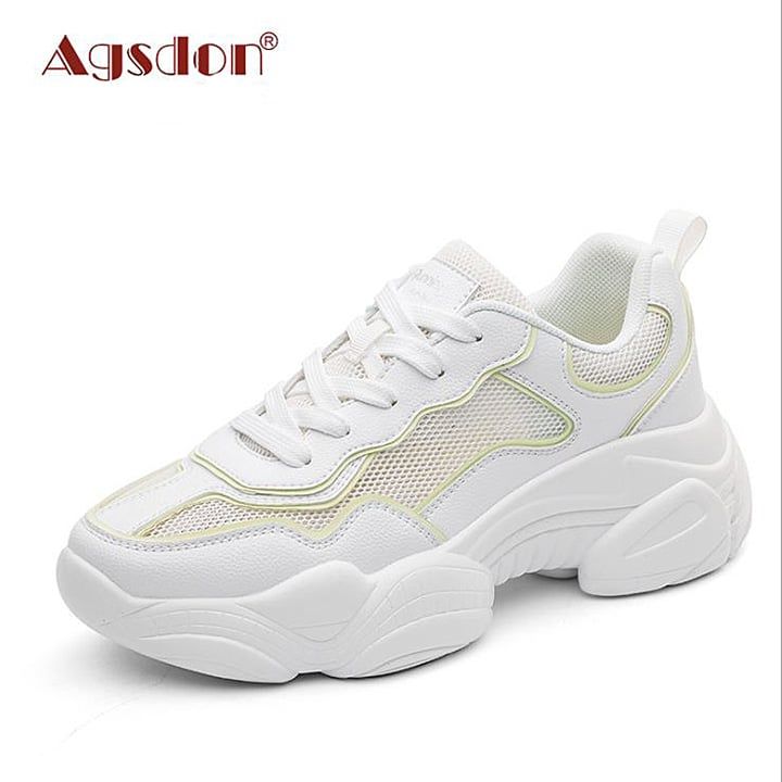 Giày thể thao Sneaker nữ đế cao 5.5cm phản quang đêm